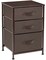Sorbus Nightstand with 3 Drawers - Furniture Storage for Bedroom, Closet, Office Organization - Steel Frame, Wood Top, Pastel Fabric Bin